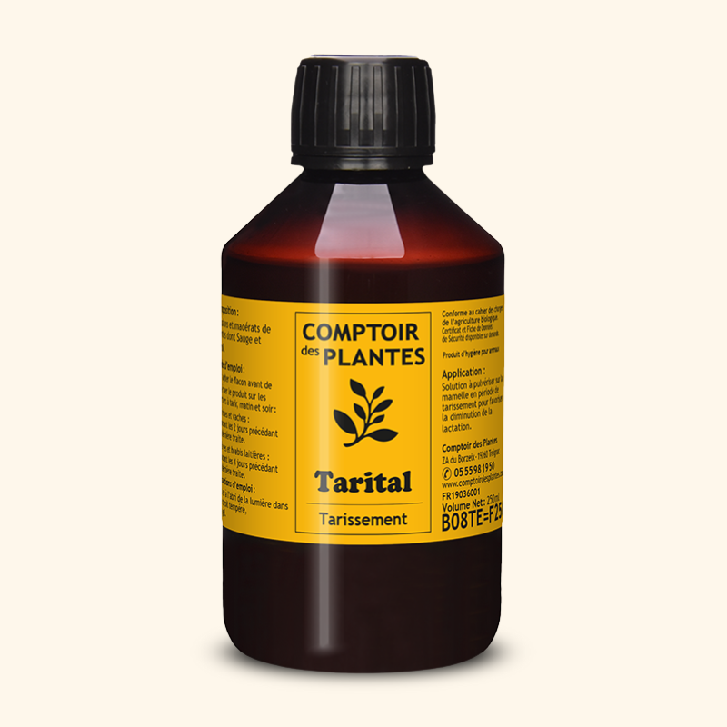 favoriser la diminution de la lactation. Tarital 250ml favoriser la diminution de la lactation. Tarital 250ml