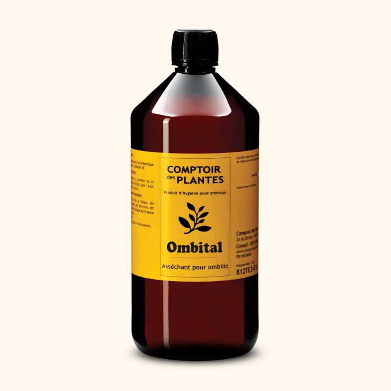 Ombital B12TE2 1l Produit naturel Asséchant ombilic pour veau agneau chevreau bio