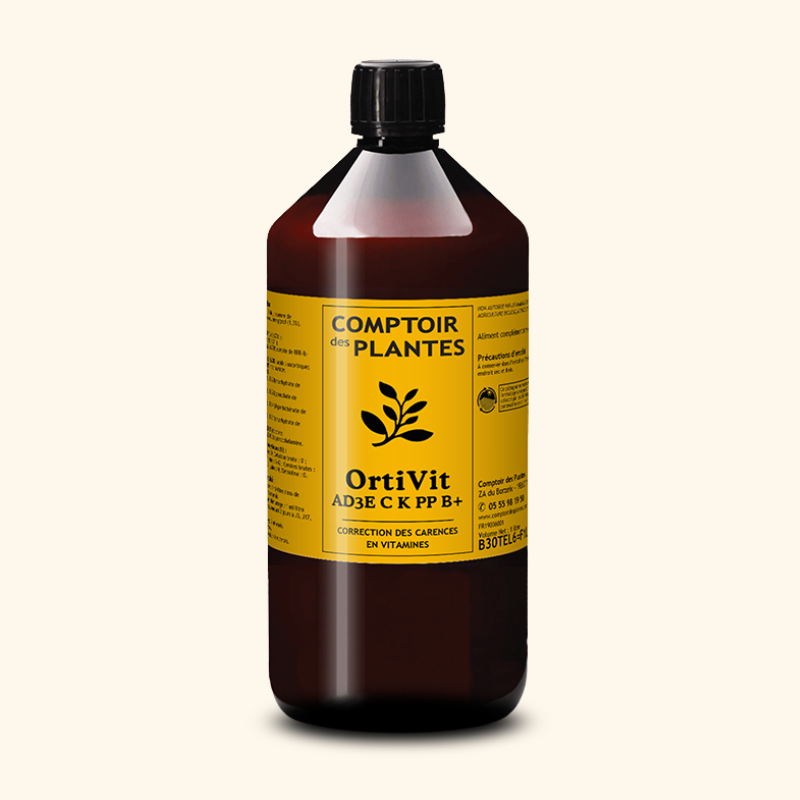 Ortivit vitamines AD3E C K PP B+ B30TEL6 en 1 litre Ortivit vitamines AD3E C K PP B+ B30TEL6 en 1 litre