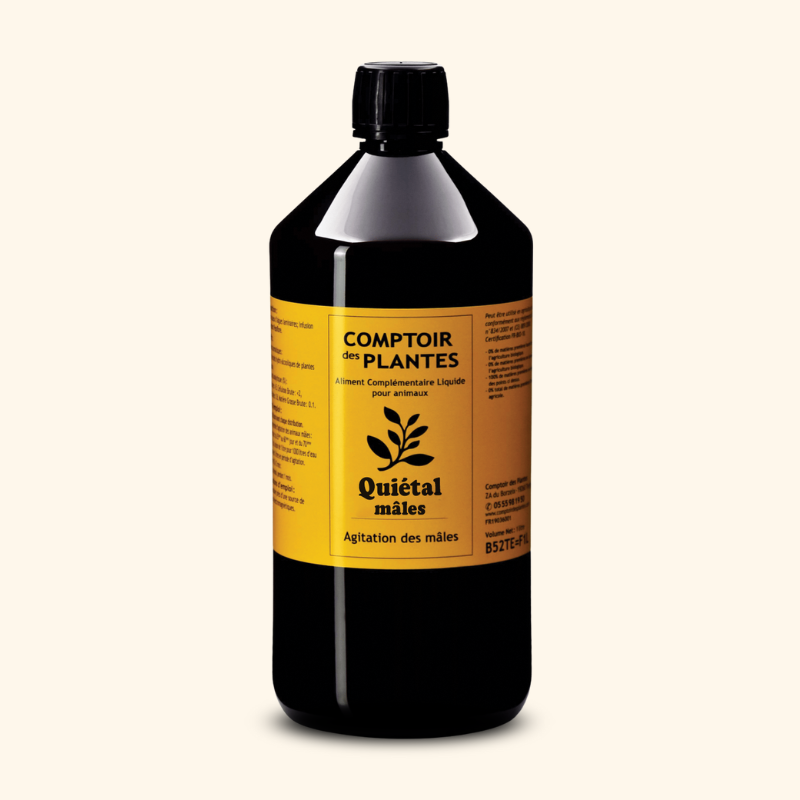 calme les mâles - taureau - calmant - bovin - equin - caprin - ovin Quiétal B52TE 1litres