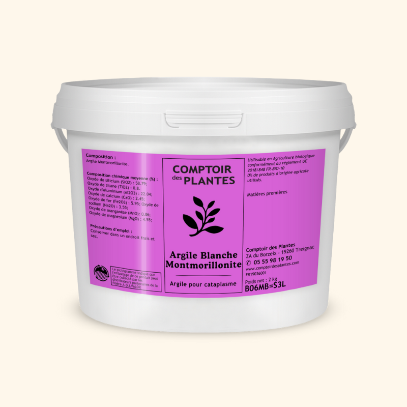 Argile Blanche Montmorillonite Argile Blanche Montmorillonite