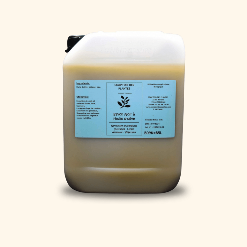 bidon Savon noir à l'huile d'olive 5 L