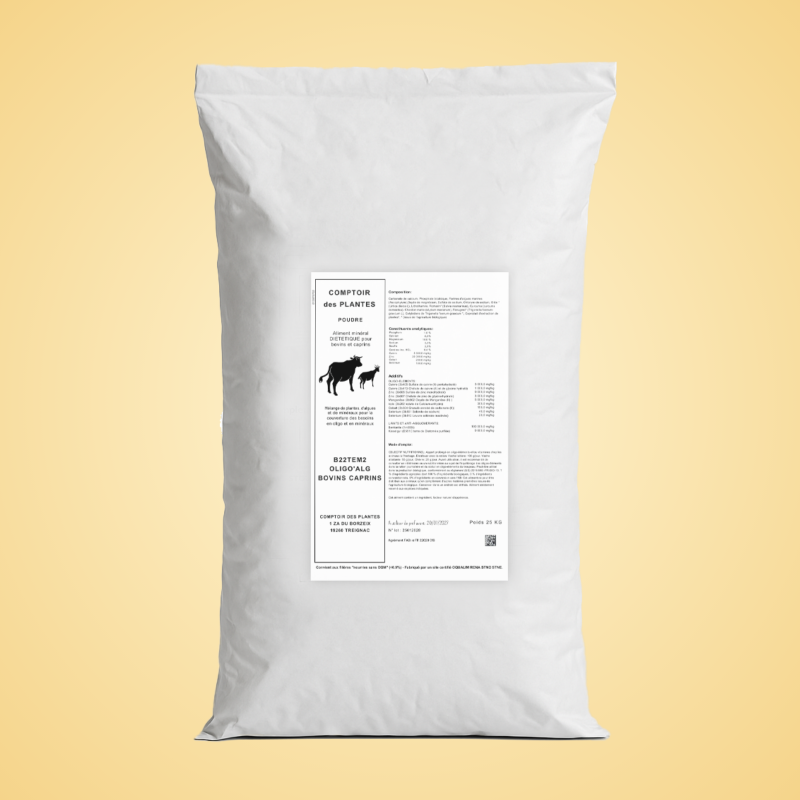 25 kg Complément naturel pour booster un animal en convalescence, perte de poids, vélage difficile