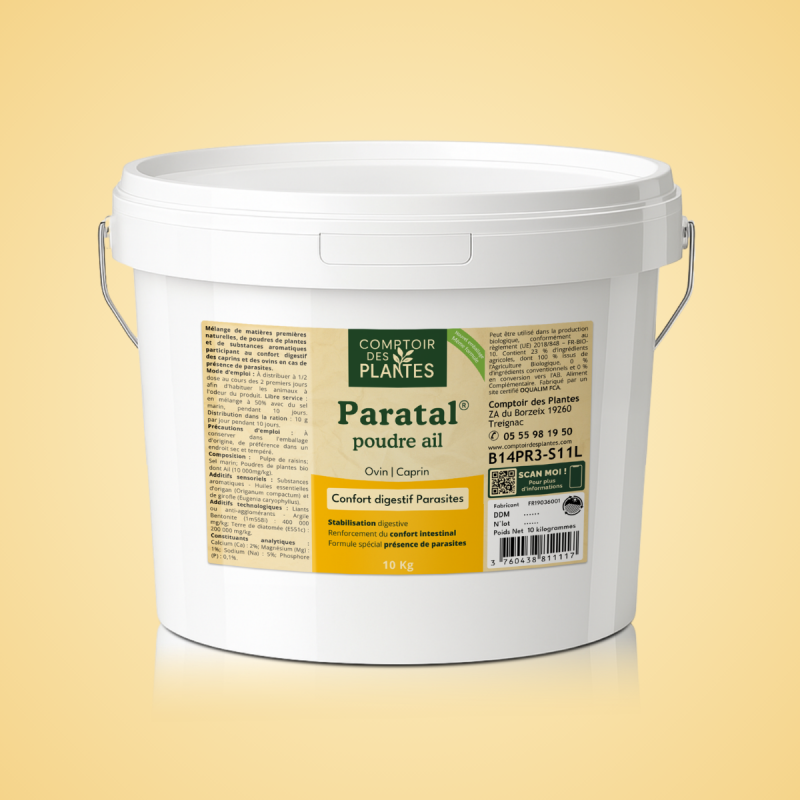 Vermifuge poudre ail chèvres brebis